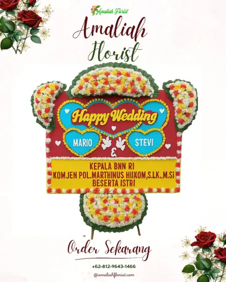 Papan Bunga Pernikahan Sindangmekar
